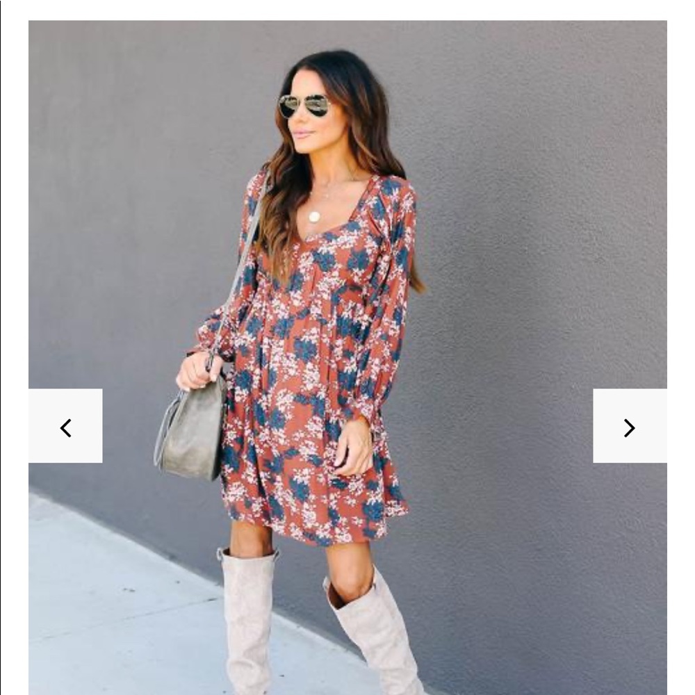 VICI Perfection Floral Ruffle Dress